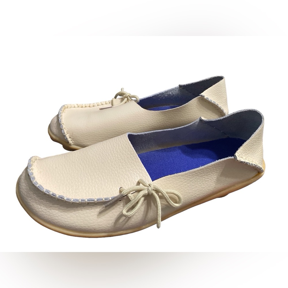 Empress Australia Comfy Loafers Women 41 Cream Slip On Moccasin Comfort Flats